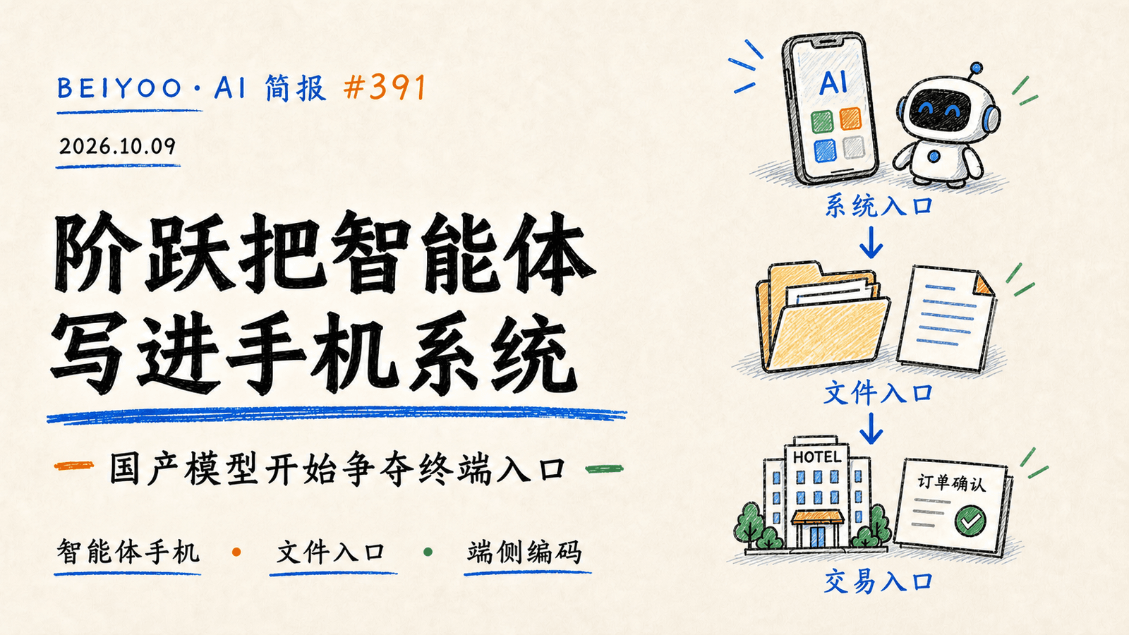 BEIYOO·AI 简报:阶跃把智能体写进手机系统,国产模型开始争夺终端入口 封面图